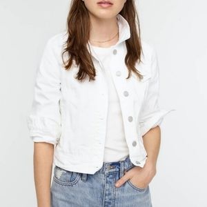 J. Crew White Denim Jean Jacket XS